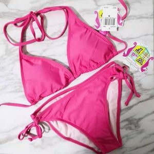 NWT Waterfront Bikini Swimsuit Top & Side Tie Bottom Set Size S